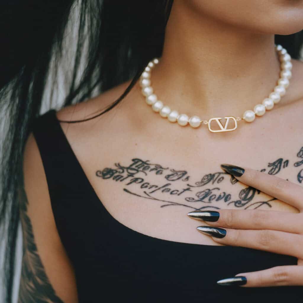 Elegant jewelry and tattoos by Bella Poach for Perfect Magazine.