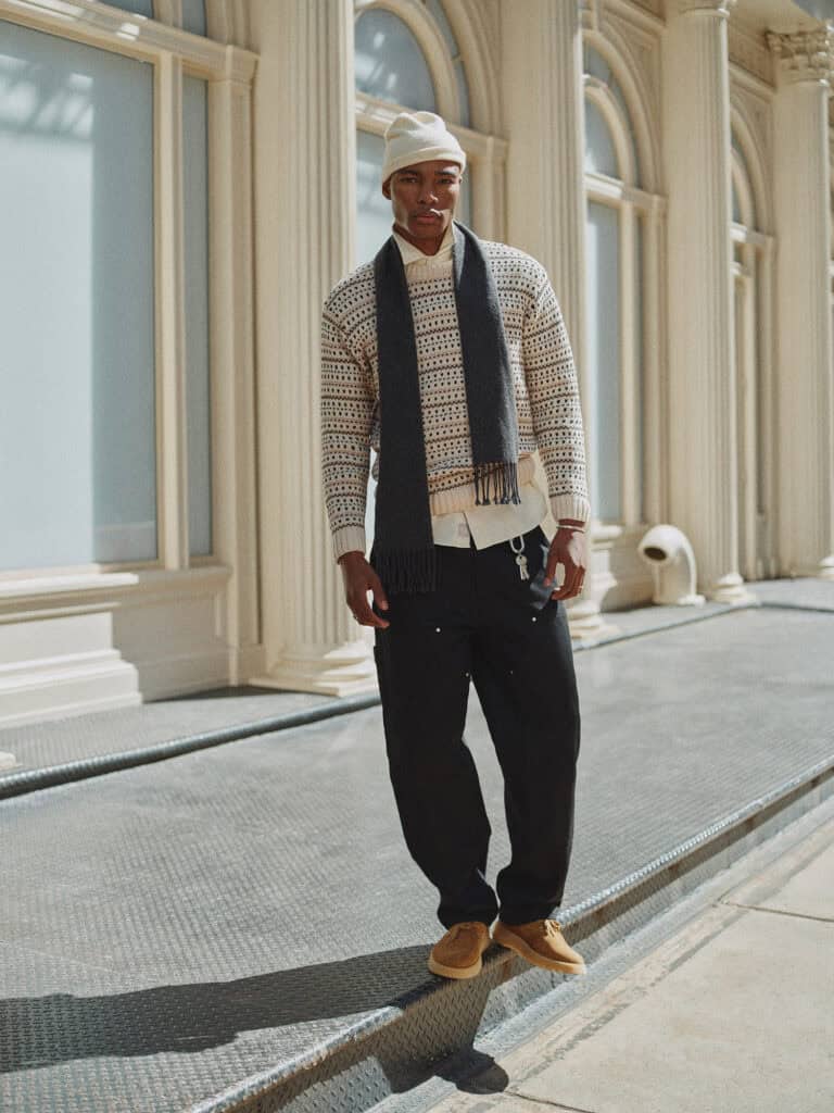 Stylish man in ZARA outfit on New York street, 2023.