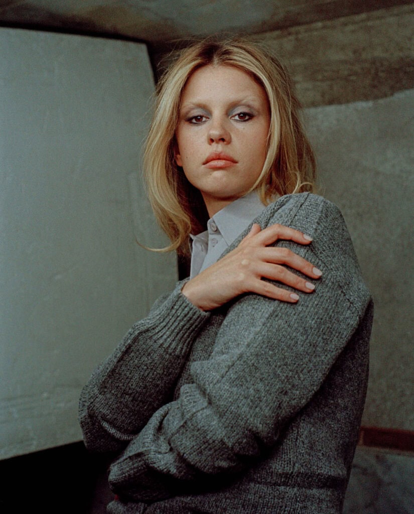 Mia Goth posing for CULTURED MAGAZINE, showcasing contemporary fashion and artistic expression.